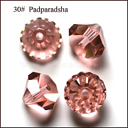 Imitation Austrian Crystal Beads, Grade AAA, Faceted, Diamond, Light Salmon, 6x4mm, Hole: 0.7~0.9mm(SWAR-F075-6mm-30)