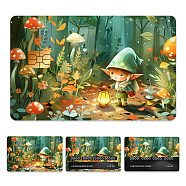 Plastic Waterproof Card Stickers, Self-adhesion Card Skin for Bank Card Decor, Rectangle, Fairy, 140x190mm(STIC-WH0032-028)