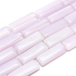 Opalite Beads Strands, Rectangle, 39~40x14.5~15x7mm, Hole: 1.6mm, about 10pcs/strand, 15.55 inch(39.5cm)(G-L557-16)