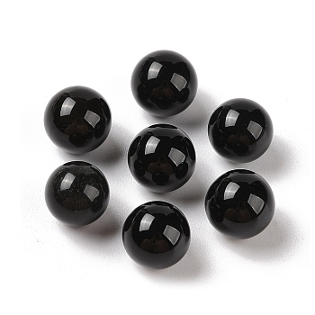 Natural Obsidian No Hole Sphere Beads, Round, 12mm