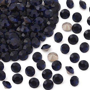 Preciosa&reg MAXIMA Crystal Round Stones, Czech Crystal, Dura Foiling, Round(431 11 615 Chaton), 30280 Dark Indigo, SS45(9.85~10.2mm)