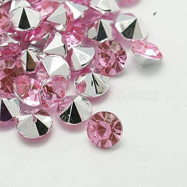 Pearl Pink Diamond Acrylic Rhinestone Cabochons