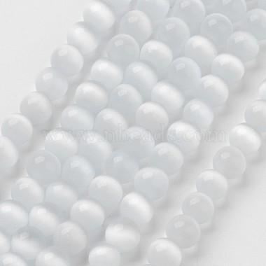 6mm White Round Glass Beads