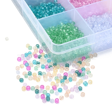 4800Pcs 12 Colors 8/0 Transparent Glass Seed Beads(SEED-YW0002-02)-3