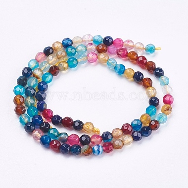 Natural Agate Beads Strands(G-P365-03-4mm)-3