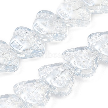 Mint Cream Skull Glass Beads