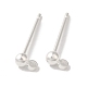 Brass Studs Earrings Finding(KK-K383-03A-S)-1