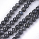 brins de perles de labradorite noires naturelles(G-S333-6mm-021A)-1