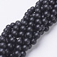 Natural Black Agate Beads Strands(X-G-D543-8mm)-1