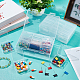 Rectangle PP Plastic Bead Organizer Storage Box with 12Pcs Small Plastic Hinged Lid Beads Containers(CON-WH0088-32)-4