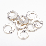 Tibetan Style Irregular Ring Bead Frames, Lead Free & Cadmium Free & Nickel Free, Antique Silver, 20.5x20.5x3mm, Hole: 12mm(X-LF10246Y-NF)