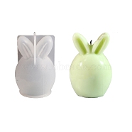 Easter DIY Candle Making, Resin Casting Molds, For UV Resin, Epoxy Resin Craft Making, White, Rabbit, 102.5x68.5mm, Inner Diameter: 44.5mm(SIMO-M045-05A)