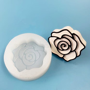 Food Grade DIY Silicone Molds, Fondant Molds, Baking Molds, Chocolate, Candy, Biscuits, UV Resin & Epoxy Resin Jewelry Making, Rose, White, 66x18mm, Inner Diameter: 43x45mm(DIY-E028-16)