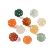 Natural Green/Yellow/Pink Aventurine Beads, Pumpkin Beads, 13x8.5~9.3mm, Hole: 1.7mm(G-L604-A01-01)