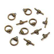 Tibetan Style Alloy Toggle Clasps, Ring & Bar, Antique Bronze, O Ring: 18x14.5x4mm, Hole: 1.8mm, T Bar: 9x22x3.5mm, Hole: 1.6mm(PALLOY-P267-13AB)