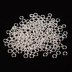 Iron Split Rings, Double Loops Jump Rings, Cadmium Free & Lead Free, Silver Color Plated, 6x1.4mm, about 5.3mm inner diameter, about 950pcs/100g(X-JRDS6mm)