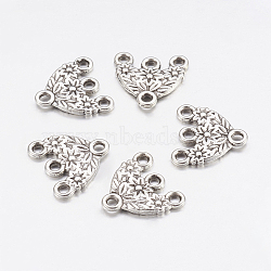 Tibetan Style Links, Antique Silver Lead Free, Cadmium Free and Nickel Free, Hat, 15x16x2mm, Hole: 2mm(LF11357Y-NF)