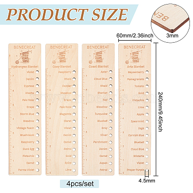 Wood Temperature Blanket Reusable Color Chart(AJEW-WH0007-08)-2