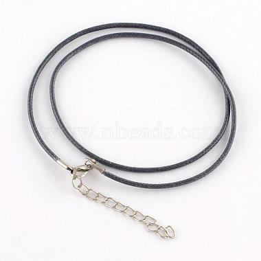 1.5mm Gray Waxed Cotton Cord Necklace Making