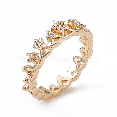 Clear Brass+Cubic Zirconia Finger Rings