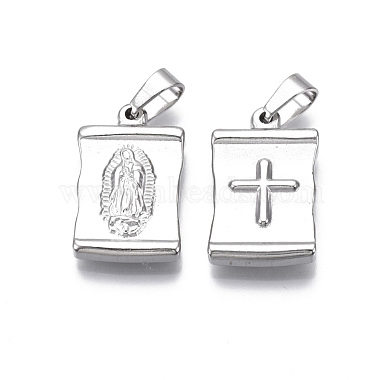 304 Stainless Steel Lady of Guadalupe Pendants(X-STAS-R112-003)-2
