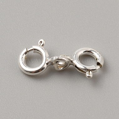 925 Sterling Silver Double Spring Ring Clasps(STER-WH0008-34)-1
