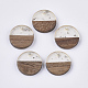 Transparent Resin & Walnut Wood Pendants(RESI-S358-02C-B01)-1