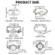 6Pcs 6 Style Alloy Interchangeable Snap Link Cuff Bangles & Charm Bracelets Settings(DIY-DR0001-06)-2