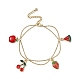 Alloy Enamel Fruit Charm Bracelets(BJEW-JB09894-01)-1