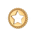 304 Stainless Steel Pendants, Star Charms, Ion Plating(IP), Real 14K Gold Plated, 13x13mm(STAS-OY012-62G)