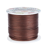 Round Aluminum Wire, Matte Effect, Camel, 12 Gauge, 2mm(AW-BC0001-2mm-18)