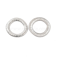 304 Stainless Steel Linking Ring, Hammered Round Ring, Stainless Steel Color, 32.5x1.5mm, Hole: 20.5mm(STAS-B032-02P)