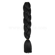 Long Single Color Jumbo Braid Hair Extensions for African Style - High Temperature Synthetic Fiber, Black, size 1(ST1621994)
