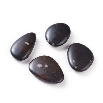 Natural Coffee Jasper Beads, No Hole/Undrilled, Nuggets, 35~50x23~40x9~12mm