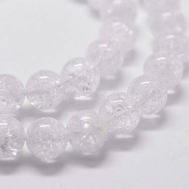 naturelles cristal de quartz brins de perles(G-G735-20-8mm)-3