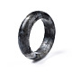 Natural Black Larvikite Plain Band Ring(G-N0326-99C)-4