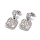 304 Stainless Steel Twist Rectangle Dangle Stud Earrings for Women(EJEW-E199-16P)-1