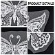 Gorgecraft 1pc 3d Schmetterling Polyester computergesteuerte Stickapplikationen für Hochzeitskleid(DIY-GF0006-64)-4