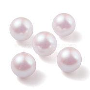POM Plastic Beads, Imitation Pearl, Center Drilled, Round, Pink, 9.5~10mm, Hole: 1.2mm(KY-C012-01C-01)