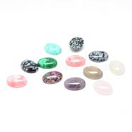 Natural & Synthetic Gemstone Cabochons, Mixed Style, Oval, Mixed Color, 25x18x7mm(G-T020-18x25mm-M)