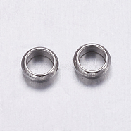 304 Stainless Steel Beads, Rondelle, Stainless Steel Color, 4x1.5mm, Hole: 3mm(STAS-K146-064-4mm)
