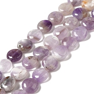 Natural Amethyst Beads Strands, Flat Round, 10x4.5mm, Hole: 1.2mm, about 40pcs/strand, 15.55''(39.5cm)(G-P489-05)