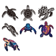 Reflective Vinyl Car Stickers, Waterproof Decals for Vehicle Decoration, Turtle, 148x155mm, 7pcs/set(STIC-WH0022-022)