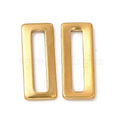 Ion Plating(IP) 304 Stainless Steel Linking Rings, Rectangle, Real 18K Gold Plated, 20x8x1.5mm, Hole: 16x3mm(STAS-A070-35G)