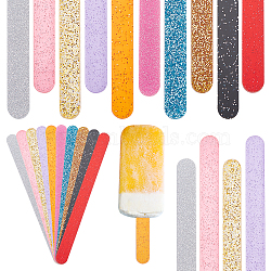 AHANDMAKER 30Pcs 10 Colors Reusable Acrylic Paillette Cakesicle Sticks, Ice Cream Sticks for DIY Ice Pop Molds, Rectangle, Mixed Color, 114.5x9.5x3mm, 3pcs/color(DIY-GA0002-46)