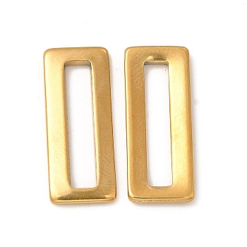 Ion Plating(IP) 304 Stainless Steel Linking Rings, Rectangle, Real 18K Gold Plated, 20x8x1.5mm, Hole: 16x3mm