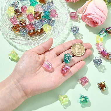 50Pcs UV Plating Opaque Acrylic Beads(MACR-CJ0002-22)-4