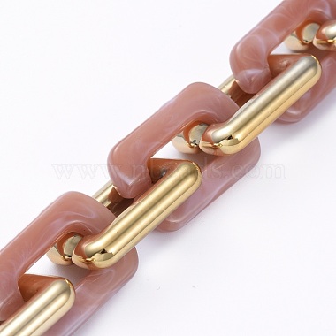 Rosy Brown Acrylic Boston Link Chains Chain