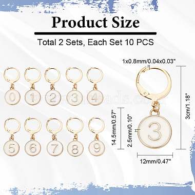 Alloy Enamel Number Charms Locking Stitch Markers(AJEW-PH01457-02)-2