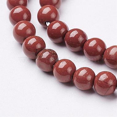 Jaspe rouge naturel ronde perles brins(GSR4mmC011)-2
